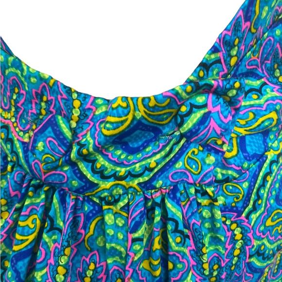 VTG The Sample Shop Waikiki 70s paisley graphic halter maxi dress size 12 - Picture 7 of 14